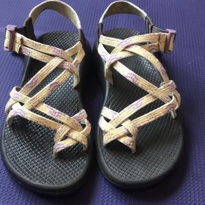 Chaco Sandals, Size 6, Women's,  Yellow & Purple
